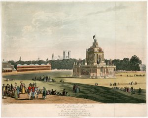 Le Temple de la Concorde créé pour la Paix de 1814 - English School