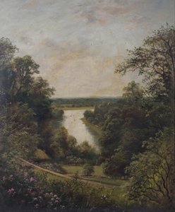 La Tamise depuis les jardins en terrasse, Richmond, Surrey - English School