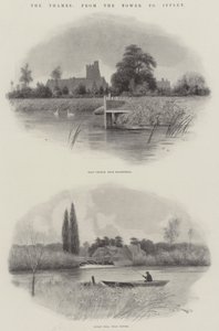 La Tamise, de la Tour à Iffley (lithographie) - English School