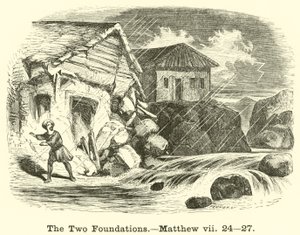 Les deux fondations, Matthieu, vii, 24, 27 - English School