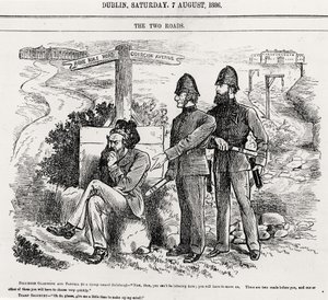 Les deux chemins, illustration, pub. 7 août 1886 - English School
