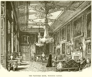 La salle Vandyke, château de Windsor - English School