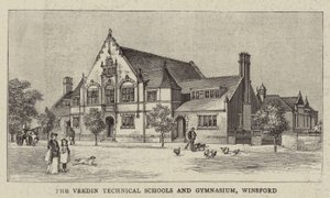 Les écoles techniques et le gymnase Verdin, Winsford (gravure) - English School