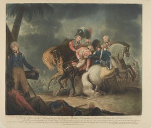 La victoire des troupes britanniques sur les Français le 21 mars 1801