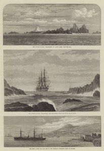 Le voyage du HMS Challenger, les rochers de Saint-Paul, vus de l