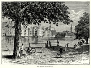 Le Vyver à La Haye (gravure) - English School