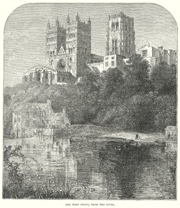 Le front ouest, depuis la rivière (gravure) - English School