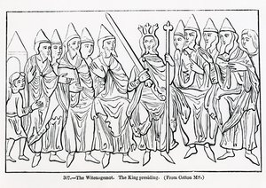 Le Witenagemot avec le Roi présidant, d