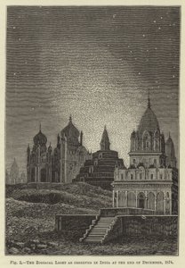 La lumière zodiacale observée en Inde à la fin de décembre 1874 - English School