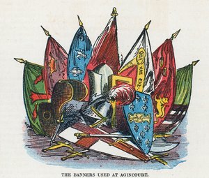 Les bannières utilisées à Azincourt - English School