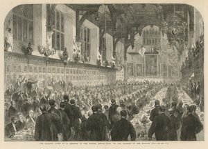 Le banquet donné à M. Berryer dans la salle du Middle Temple - English School