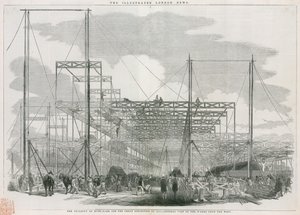 Le bâtiment à Hyde Park, Londres, pour la Grande Exposition de 1851 - English School