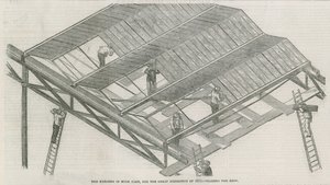 Le bâtiment à Hyde Park, Londres, pour la Grande Exposition de 1851