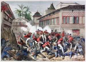 La capture de Canton : Escarmouche près de la porte ouest de la ville - English School