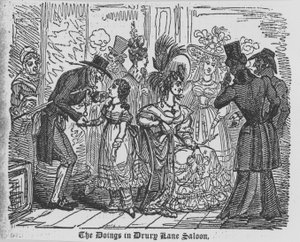 Les activités dans un salon de Drury Lane