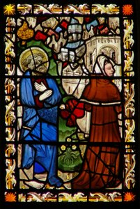 La fenêtre est représentant Saint Pierre et Simon le Magicien