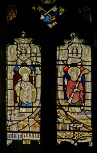 La fenêtre est représentant Saint William et Saint Erkenwald