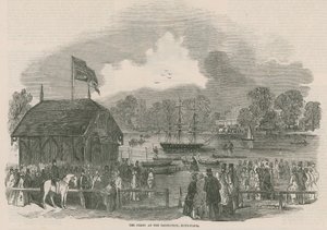Le ferry sur la Serpentine, Hyde Park, Londres - English School