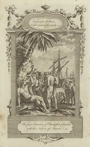 La première rencontre de Christophe Colomb avec les indigènes d