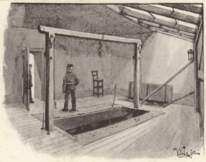 La potence à la prison de Newgate - English School