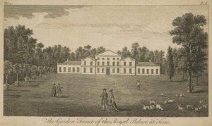 La façade du jardin du palais royal à Kew, Londres - English School