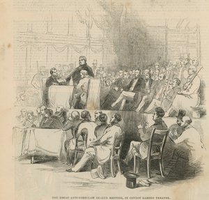 La grande réunion de la ligue anti-corn law - English School