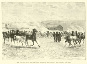 Le haras impérial à Prevallie, réservé exclusivement à la cavalerie cosaque - English School