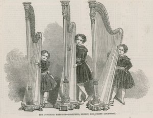 Les jeunes harpistes - Adolphus, Ernest et Fanny Lockwood