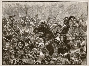 La dernière résistance de Schwarz et de ses Allemands, illustration de Cassells Illustrated History of England