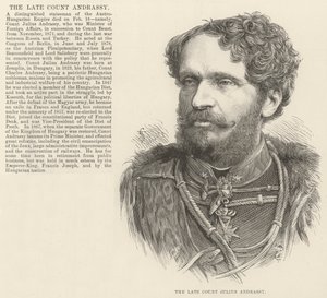 Feu le comte Julius Andrassy (gravure) - English School