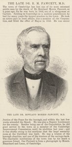 Feu Dr Rowland Morris Fawcett, MD (gravure) - English School