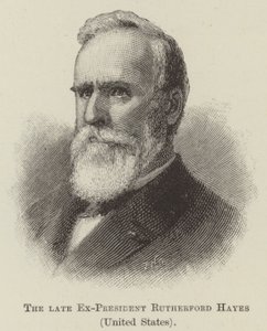 Le défunt ex-président Rutherford Hayes, États-Unis (gravure) - English School