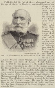 Feu Field-Marshal Sir Patrick Grant, GCB (gravure) - English School