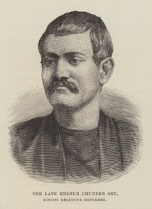 Le défunt Keshub Chunder Sen, réformateur religieux hindou (gravure) - English School