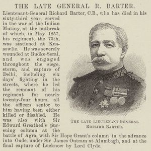 Feu le lieutenant-général Richard Barter (gravure)