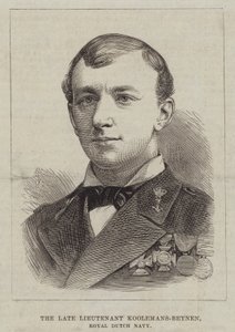 Feu le lieutenant Koolemans-Beynen, marine royale néerlandaise (gravure) - English School