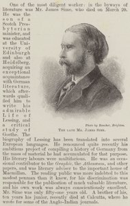 Feu M. James Sime (gravure)