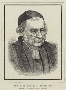 Feu le révérend E B Pusey, DD, chanoine de Christ Church, Oxford (gravure) - English School