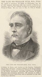 Feu Sir William Gull, MD, FRS (gravure) - English School