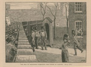 La foule des Spenceans convoquant la Tour