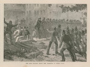 La foule renversant les barrières à Hyde Park