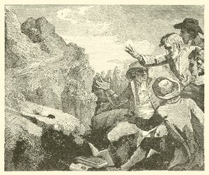 Les montagnes en travail (gravure) - English School