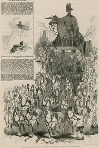 Le retrait de la statue colossale de M. Wyatt du duc de Wellington - English School
