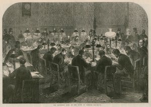 La salle des reporters à la Chambre des communes