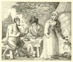 Le satyre et le voyageur (gravure) - English School