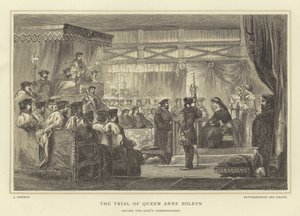 Le procès de la reine Anne Boleyn, devant les commissaires du roi - English School