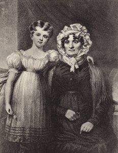 La veuve et la petite-fille de Robert Burns - English School