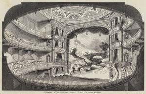 Théâtre Royal, Adelphi, Londres (gravure) - English School
