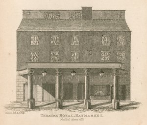 Théâtre Royal, Haymarket, Londres, démoli en 1821 - English School
