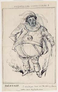 Personnages théâtraux 1: Falstaff, vers 1825